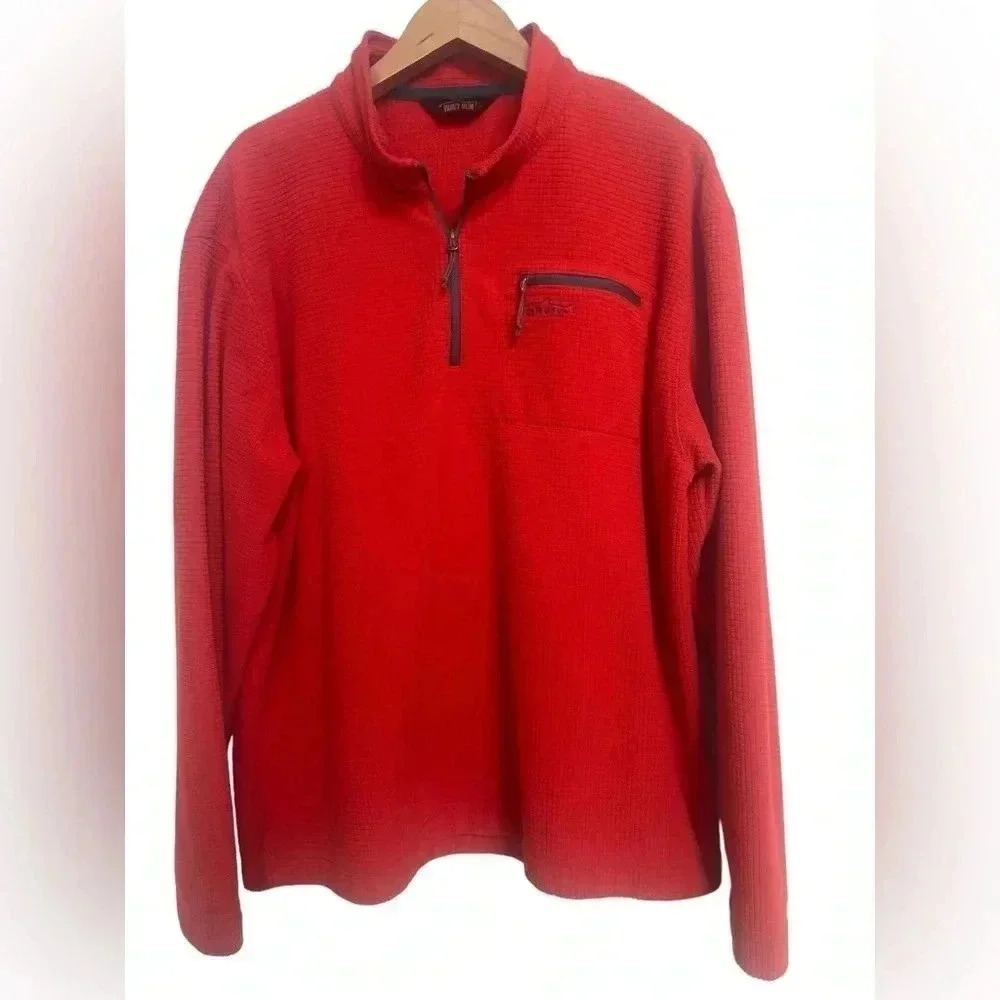 Orvis Trout Bum Fleece 1/4 Zip Pullover Red Men’s XL
